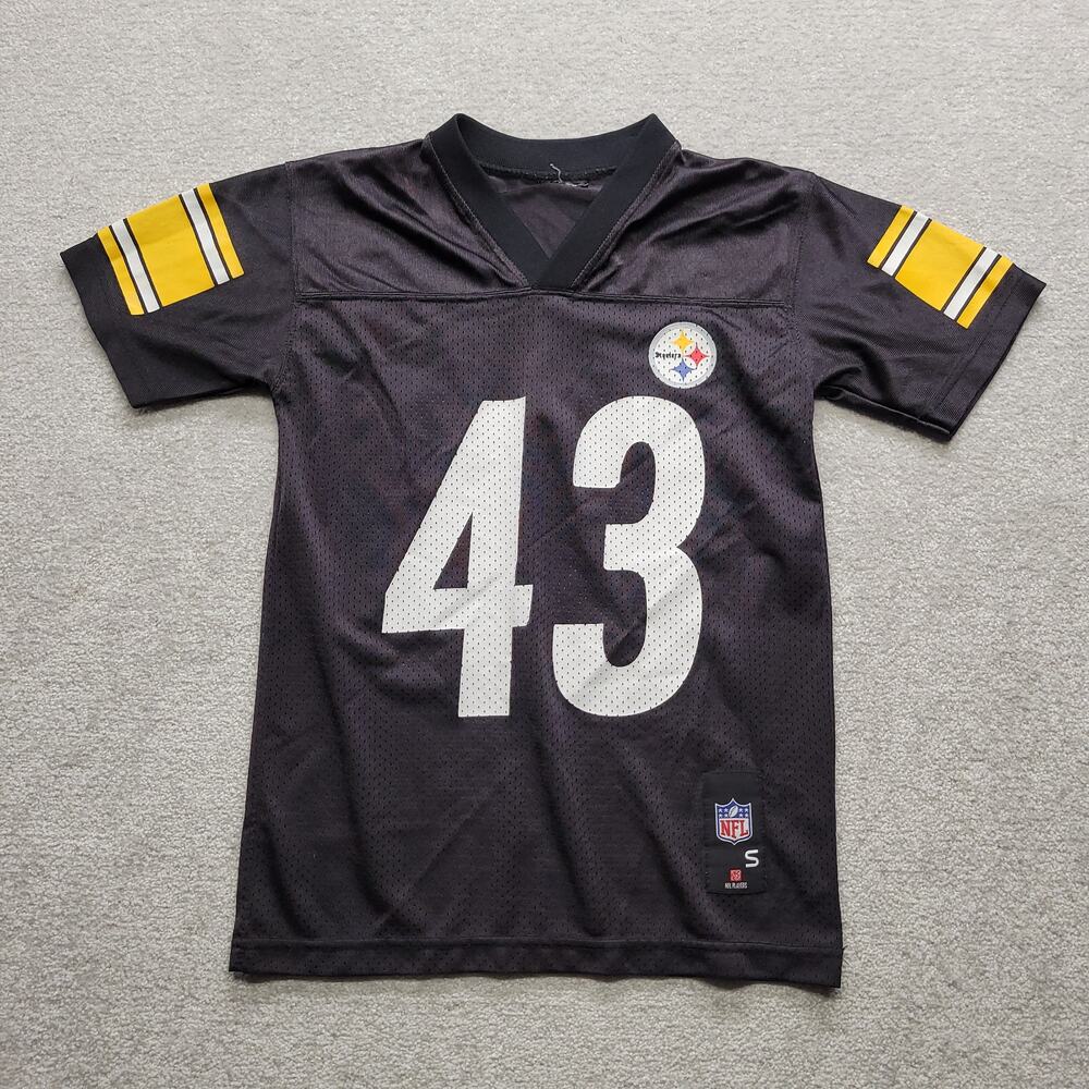 Pittsburgh Steelers Troy Polamalu 43 Youth Small NFL Football Jersey Black
